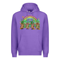 Purple st patrick's day baby highland cow Premium Hoodie - MaliasSmallBusiness