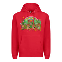 Red st patrick's day baby highland cow Premium Hoodie - MaliasSmallBusiness
