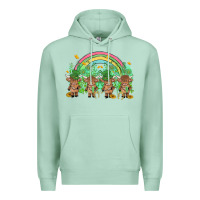 Seafoam st patrick's day baby highland cow Premium Hoodie - MaliasSmallBusiness