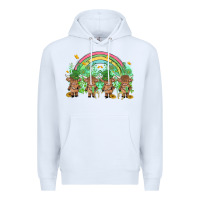 White st patrick's day baby highland cow Premium Hoodie - MaliasSmallBusiness