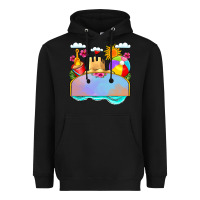 Black custom name summer beach toys Heavyweight Hoodie - JahusDesignShop