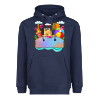 Navy custom name summer beach toys Heavyweight Hoodie - JahusDesignShop