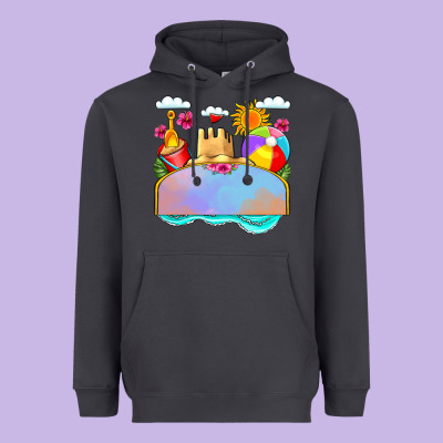 Custom Name Summer Beach Toys Heavyweight Hoodie Designed By Jahusdesignshop