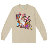 Mushroom Louisiana Map Easter Bunny And Cross Long Sleeve Tee - RanaPortraitStore