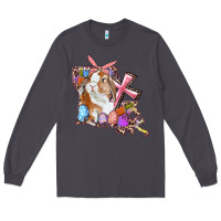 Smoke Louisiana Map Easter Bunny And Cross Long Sleeve Tee - RanaPortraitStore