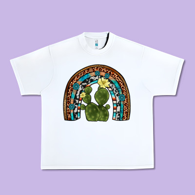 Cactus Gemstone Rainbow Urban Heavy Tee Designed By Artiststas