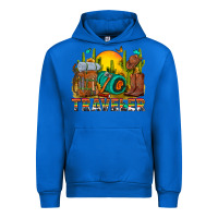 Cobalt western traveler cowboy Urban Hoodie - NancyCooperArtShop