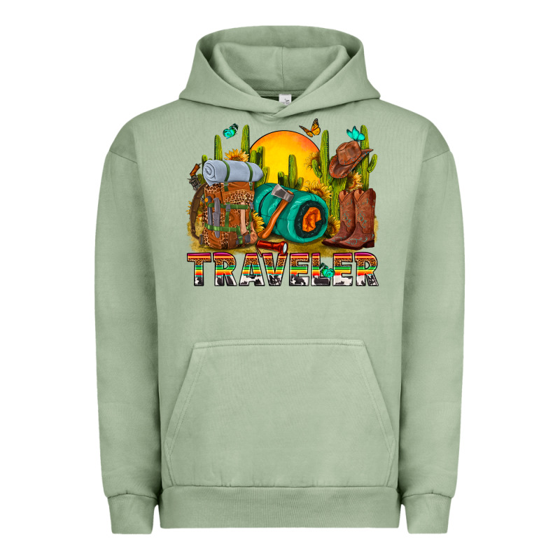 Western Traveler Cowboy Urban Hoodie by NancyCooperArtShop | Teevron