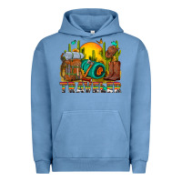 Pigment Pebble Blue western traveler cowboy Urban Hoodie - NancyCooperArtShop