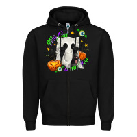 Black My Cat Is My Boo Zipper Hoodie - texasbilliewilder