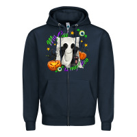 Navy My Cat Is My Boo Zipper Hoodie - texasbilliewilder