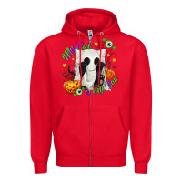 Red My Cat Is My Boo Zipper Hoodie - texasbilliewilder