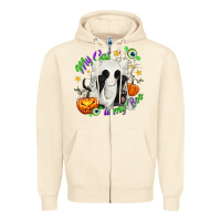 Sandshell My Cat Is My Boo Zipper Hoodie - texasbilliewilder