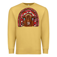 Antique Gold valentines red angus rainbow Premium Sweatshirt - JahusDesignShop