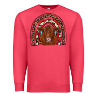 Cardinal valentines red angus rainbow Premium Sweatshirt - JahusDesignShop