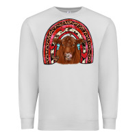 Dove Grey valentines red angus rainbow Premium Sweatshirt - JahusDesignShop