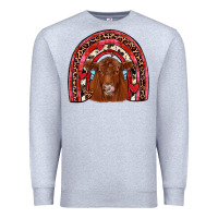 Heather Grey valentines red angus rainbow Premium Sweatshirt - JahusDesignShop