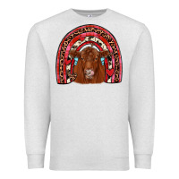 Oatmeal Heather valentines red angus rainbow Premium Sweatshirt - JahusDesignShop