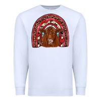 White valentines red angus rainbow Premium Sweatshirt - JahusDesignShop