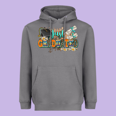 Just Graduated Heavyweight Hoodie Designed By Adodesignshop