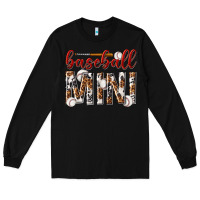 Black baseball mini with leopard Long Sleeve Tee - texasbilliewilder