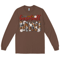 Chestnut baseball mini with leopard Long Sleeve Tee - texasbilliewilder