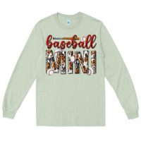 Matcha baseball mini with leopard Long Sleeve Tee - texasbilliewilder