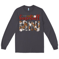 Smoke baseball mini with leopard Long Sleeve Tee - texasbilliewilder