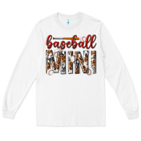 White baseball mini with leopard Long Sleeve Tee - texasbilliewilder