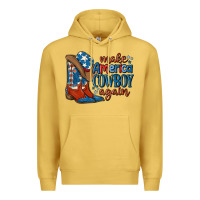 Antique Gold make america cowboy again Premium Hoodie - MaliasSmallBusiness