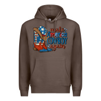 Coffee make america cowboy again Premium Hoodie - MaliasSmallBusiness