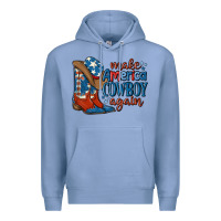 Colony Blue make america cowboy again Premium Hoodie - MaliasSmallBusiness