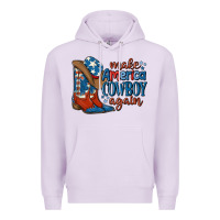 Lilac make america cowboy again Premium Hoodie - MaliasSmallBusiness