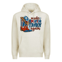 Oatmeal Heather make america cowboy again Premium Hoodie - MaliasSmallBusiness
