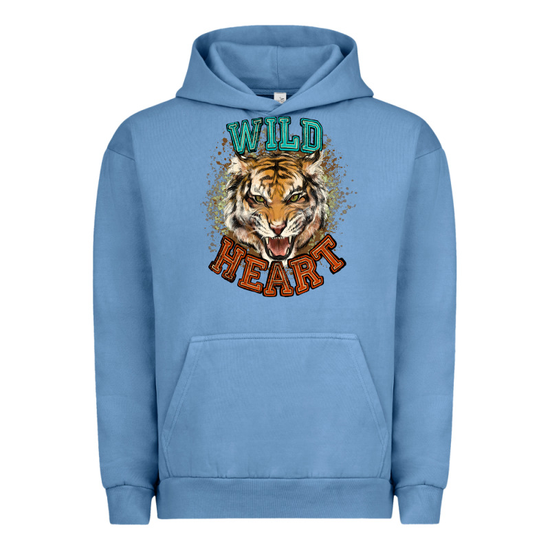 Wild Heart Tiger College Western Urban Hoodie by NancyCooperArtShop | Teevron