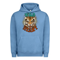 Pigment Pebble Blue wild heart tiger college western Urban Hoodie - NancyCooperArtShop