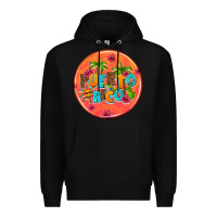 Black puerto rico coasters Premium Hoodie - AdoDesignShop
