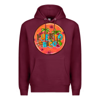 Burgundy puerto rico coasters Premium Hoodie - AdoDesignShop