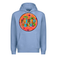 Colony Blue puerto rico coasters Premium Hoodie - AdoDesignShop