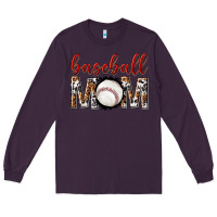 Plum baseball mom Long Sleeve Tee - texasbilliewilder