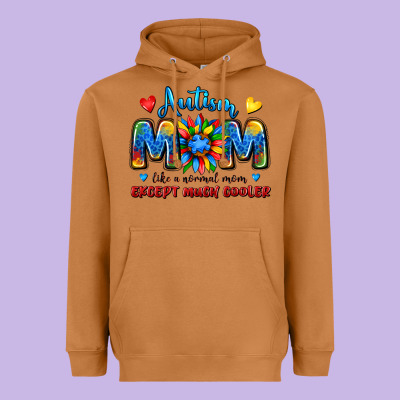 Autism Mom Like A Normal Mom Except Much Cooler Heavyweight Hoodie Designed By Jahusdesignshop