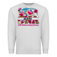 Dove Grey costom name valentines day cna certified nursing Premium Sweatshirt - AdoDesignShop