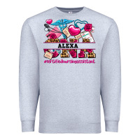 Heather Grey costom name valentines day cna certified nursing Premium Sweatshirt - AdoDesignShop