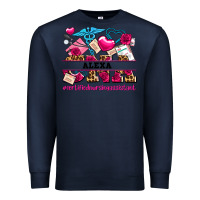 Navy costom name valentines day cna certified nursing Premium Sweatshirt - AdoDesignShop