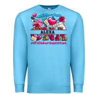 Ocean Blue costom name valentines day cna certified nursing Premium Sweatshirt - AdoDesignShop