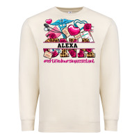 Sandshell costom name valentines day cna certified nursing Premium Sweatshirt - AdoDesignShop