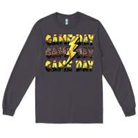 Smoke game day game day softball lightning bolt Long Sleeve Tee - Zillion Design Studio