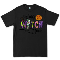 Black Resting Witch Face Premium Tee - CowhideDigitalArt