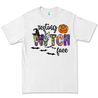 White Resting Witch Face Premium Tee - CowhideDigitalArt