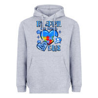 Heather Grey in april we wear blue Heavyweight Hoodie - JahusDesignShop